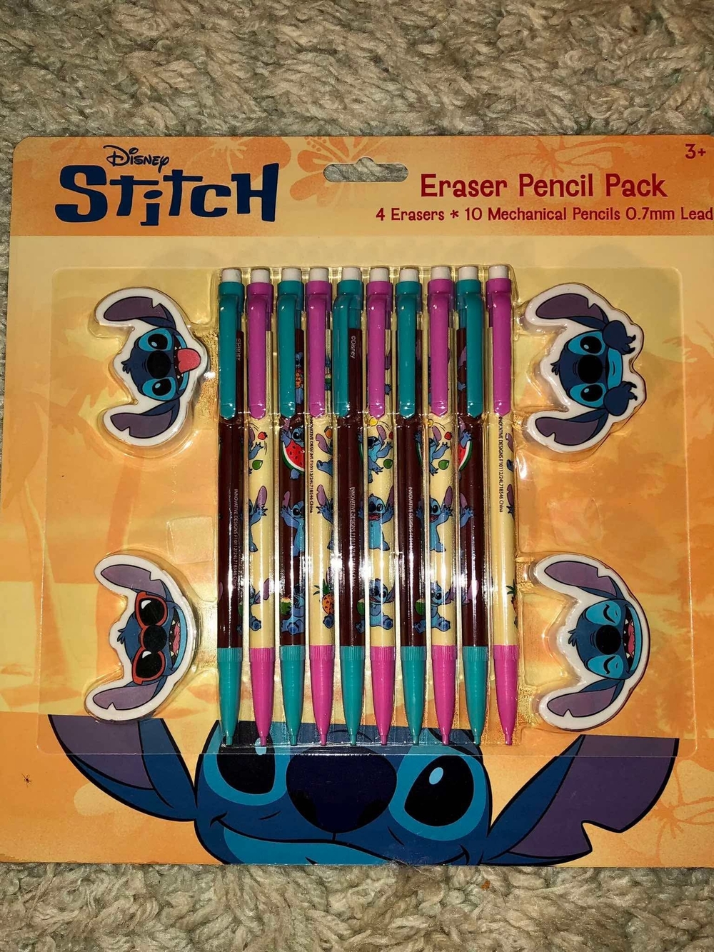 Disney Stitch Eraser Pencil Pack